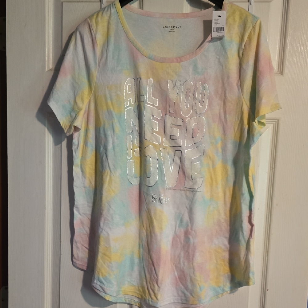 Lane Bryant Pastel Tie-Dye T-Shirt